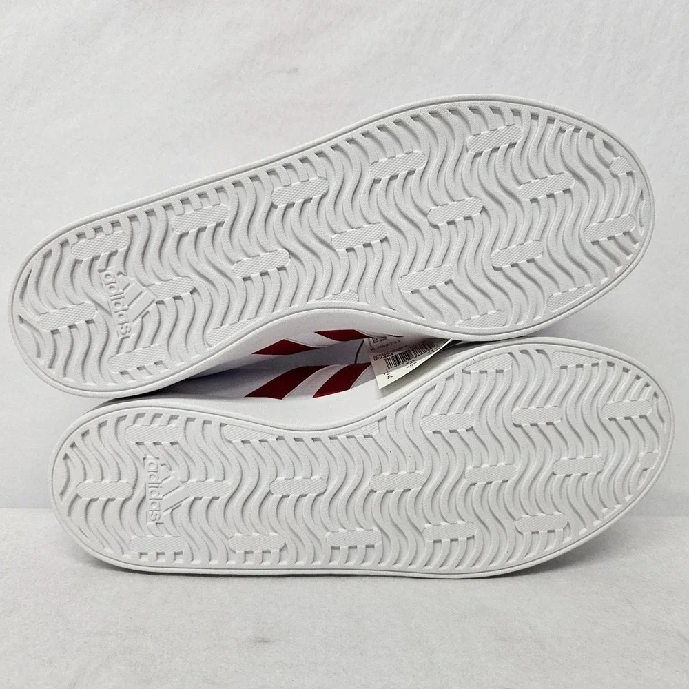 Adidas‎ Men's VL Court 3.0 Skateboarding Shoes IF4464 White Gray Red Sz 9.5
